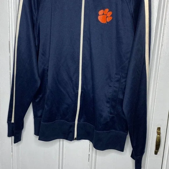 Champion Athletic CLEMSON TIGERS Full Zip Navy Blue Track Jacket MEN'S LARGE - Picture 5 of 11